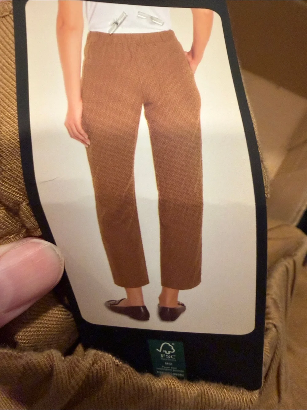 NEW Banana Republic Khaki Women's Pull-On Linen blend Pants